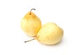 Isolated chinese pear asian pear, ya pear, korean fruit, nashi on the white backdrop Royalty Free Stock Photo
