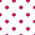 Isolated chinese pink lanterns background vector design