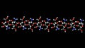 isolated Chitin molecule in the black background