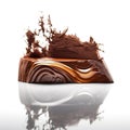 Isolated chocolate brownie dessert, gourmet. Created with generative Ai technology