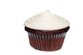 Isolated Chocolate cupcake with vanilla frosting Royalty Free Stock Photo