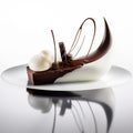 Isolated chocolate dessert, gourmet. Created with generative Ai technology