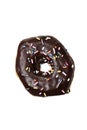 Isolated Chocolate Donut Royalty Free Stock Photo