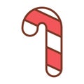 Isolated christmas cane icon