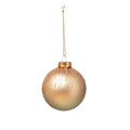 Isolated christmas golden ornament Royalty Free Stock Photo