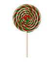 Isolated christmas green and red lollipop illustration