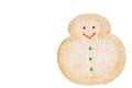 Isolated christmas snowman cookie