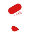 Isolated christmas sock sketch icon Vector