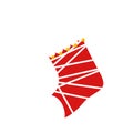 Isolated christmas sock sketch icon Vector