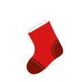 Isolated christmas sock sketch icon Vector