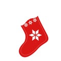 Isolated christmas sock sketch icon Vector