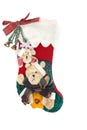 Christmas stocking for family pooch. Royalty Free Stock Photo