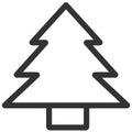 Isolated Christmas tree icon. Christmas tree, tree and christmas symbol