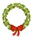 Isolated Christmas Wreath Bow 2 Royalty Free Stock Photo