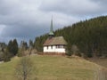 Isolated church on a hill