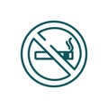 Isolated cigarette forbidden signal vector design