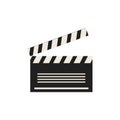 Isolated cinema clapboard icon flat design