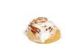 Isolated cinnamon bun with icing