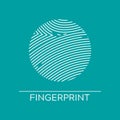 Isolated circle Fingerprint or Thumbprint