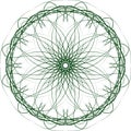Abstract mandala transparent pattern colored on green Royalty Free Stock Photo