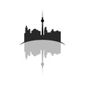 Isolated cityscape of Toronto