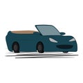 Isolated classic convertible car icon