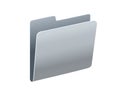 Classic gradient grey computer file folder icon with document Royalty Free Stock Photo