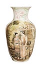 Isolated with classic Thai style vase