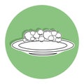 Isolated clean plate icon