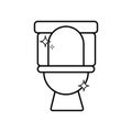 Isolated clean and shiny toilet icon Vector