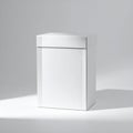 Isolated Clean White Rectangular Box with Lid on a Plain Background Royalty Free Stock Photo