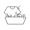 Isolated cleaned shirt with bubbles icon Vector Royalty Free Stock Photo