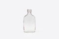 Isolated clear glass bottle white background with clipping path