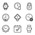 Isolated clocks instruments icon set vector design Royalty Free Stock Photo