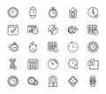 Isolated clocks instruments icon set vector design Royalty Free Stock Photo