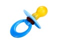 Isolated Close up of Blue Baby Pacifier Royalty Free Stock Photo