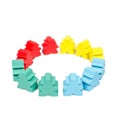 Isolated close up meeple board game Royalty Free Stock Photo