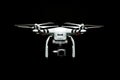 Security Drone Hovers in Darkness Royalty Free Stock Photo