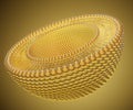 isolated close up yellow glass liposome