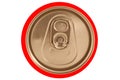 Isolated closed red soda can lid Royalty Free Stock Photo