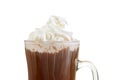 Closeup hot chocolate with whipped cream Royalty Free Stock Photo