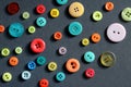 Isolated clothing colorful buttons