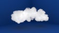 Isolated cloud clean on blue