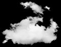 Isolated cloud over black. Design elements Royalty Free Stock Photo
