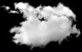 Isolated cloud over black. Design elements Royalty Free Stock Photo
