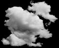 Isolated cloud over black. Design elements Royalty Free Stock Photo