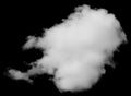 Isolated cloud over black. Design elements Royalty Free Stock Photo