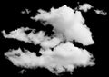 Isolated cloud over black. Design elements Royalty Free Stock Photo