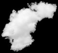 Isolated cloud over black. Design elements Royalty Free Stock Photo