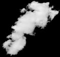 Isolated cloud over black. Design elements Royalty Free Stock Photo